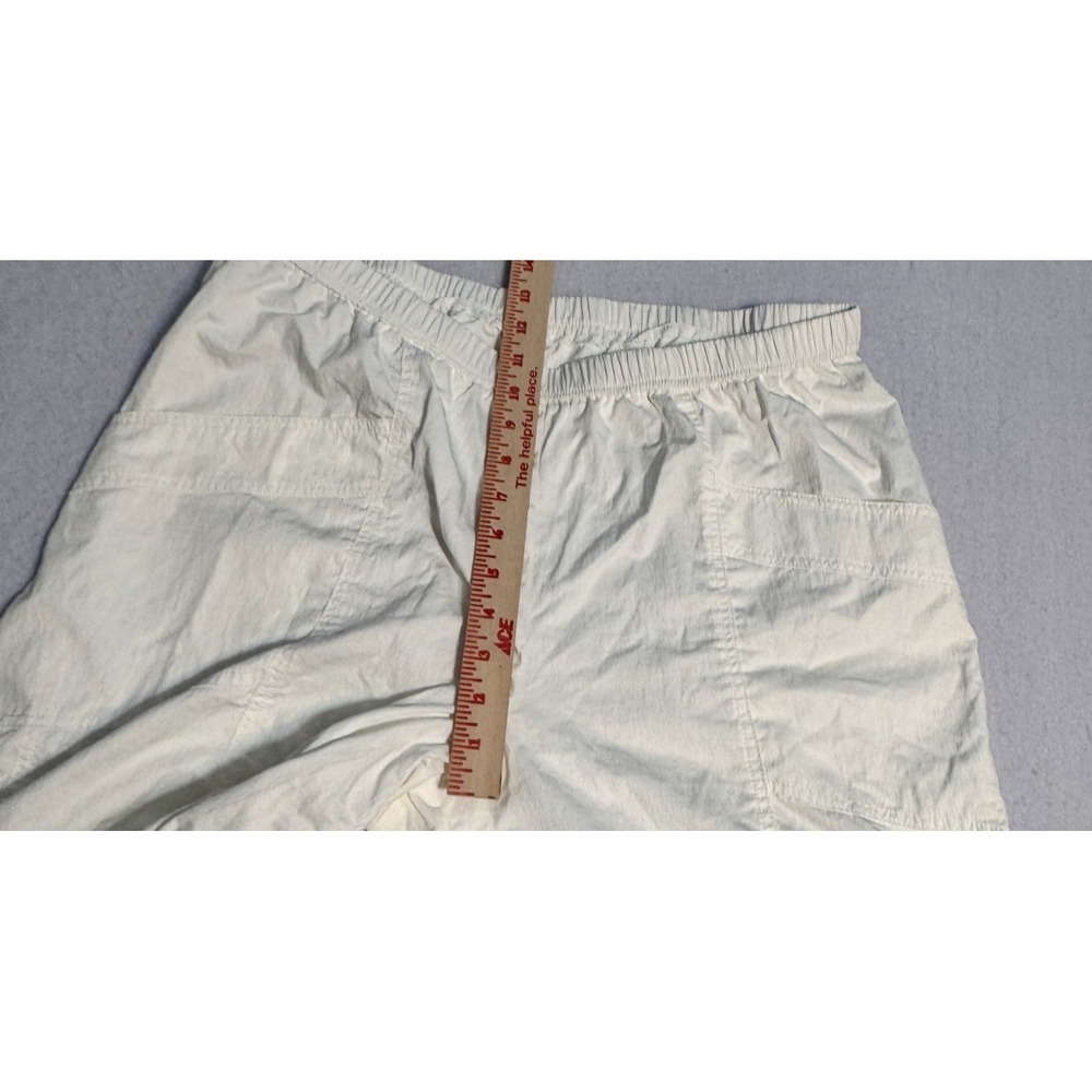 Free People Movement Off the Record Pants L Wide Leg White Utility Y2K Parachute - Picture 15 of 16
